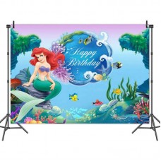 Party- Little Mermaid Backdrop 1.5m x 1m   1688-043-5x3