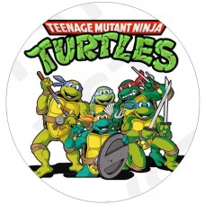 Free Text - Edible cake icing image - TMNT / Ninja Turtles