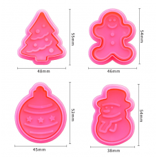 Cake Mold- Christmas Cookie Cutter Mold 4pcs