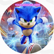 Free Text - Edible cake icing image - Sonic the Hedgehog