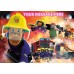 Free Text - Edible cake icing image - Fireman/Fire Truck
